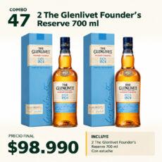 COMBO DESTILADOS 47 — 2 × The Glenlivet Founder’s Reserve 700 ml
