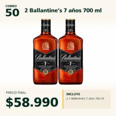 COMBO DESTILADOS 50 — 2 × Ballantine’s 7 años 700 ml
