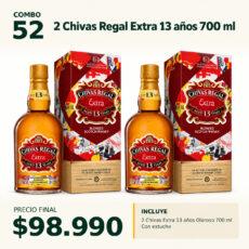 COMBO DESTILADOS 52 — 2 × Chivas Regal Extra 13 años Oloroso Sherry Cask 700 ml, con estuche