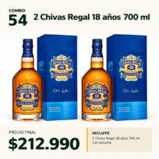 COMBO DESTILADOS 54 — 2 × Chivas Regal 18 años 700 ml