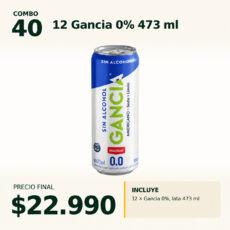 COMBO VINOS Y CERVEZAS 40 - 12 Gancia 0% de 473 ml
