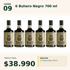 Combo 09 Buhero Negro 700 ml x6