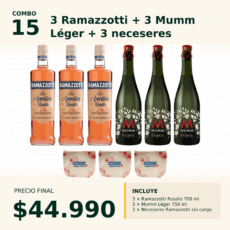 Combo 15  Ramazzotti x3 + Mumm Leger x3 + 3 neceseres