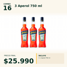 Combo 16 Aperol 750 ml x3