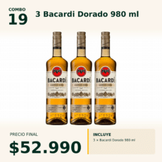 Combo 19 Bacardi Dorado 980 ml x3
