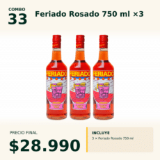 Combo 33 Feriado Rosado 750ml x3