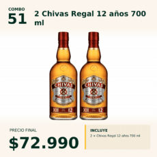 Combo 51 Chivas Regal 12 años 700ml x2