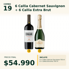 Combo 19 Callia: Cabernet Sauvignon x6 + Callia Extra Brut x6
