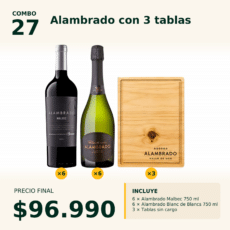 Combo 27 Alambrado: Malbec x6 + Blanc de Blancs x6 + con 3 tablas