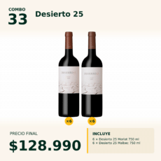 Combo 33 Desierto 25: Merlot x6 + Malbec x6