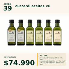 Combo 39 Zuccardi aceites 250ml: Coratina x2 + Picual x2 + Genovesa x2